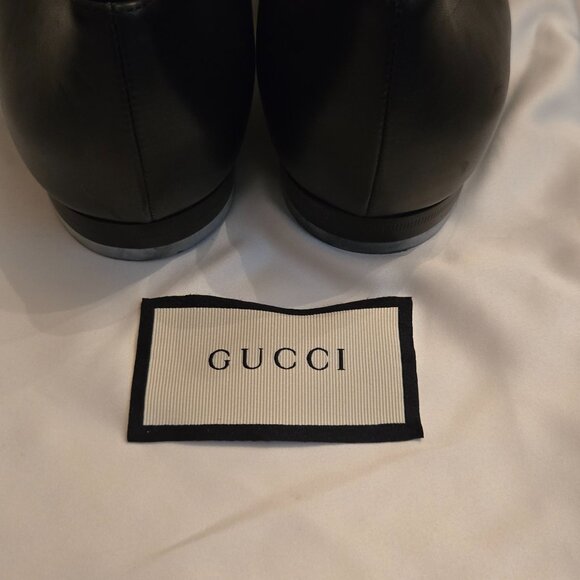 Gucci Black Leather Horsebit Loafers - Picture 10 of 12